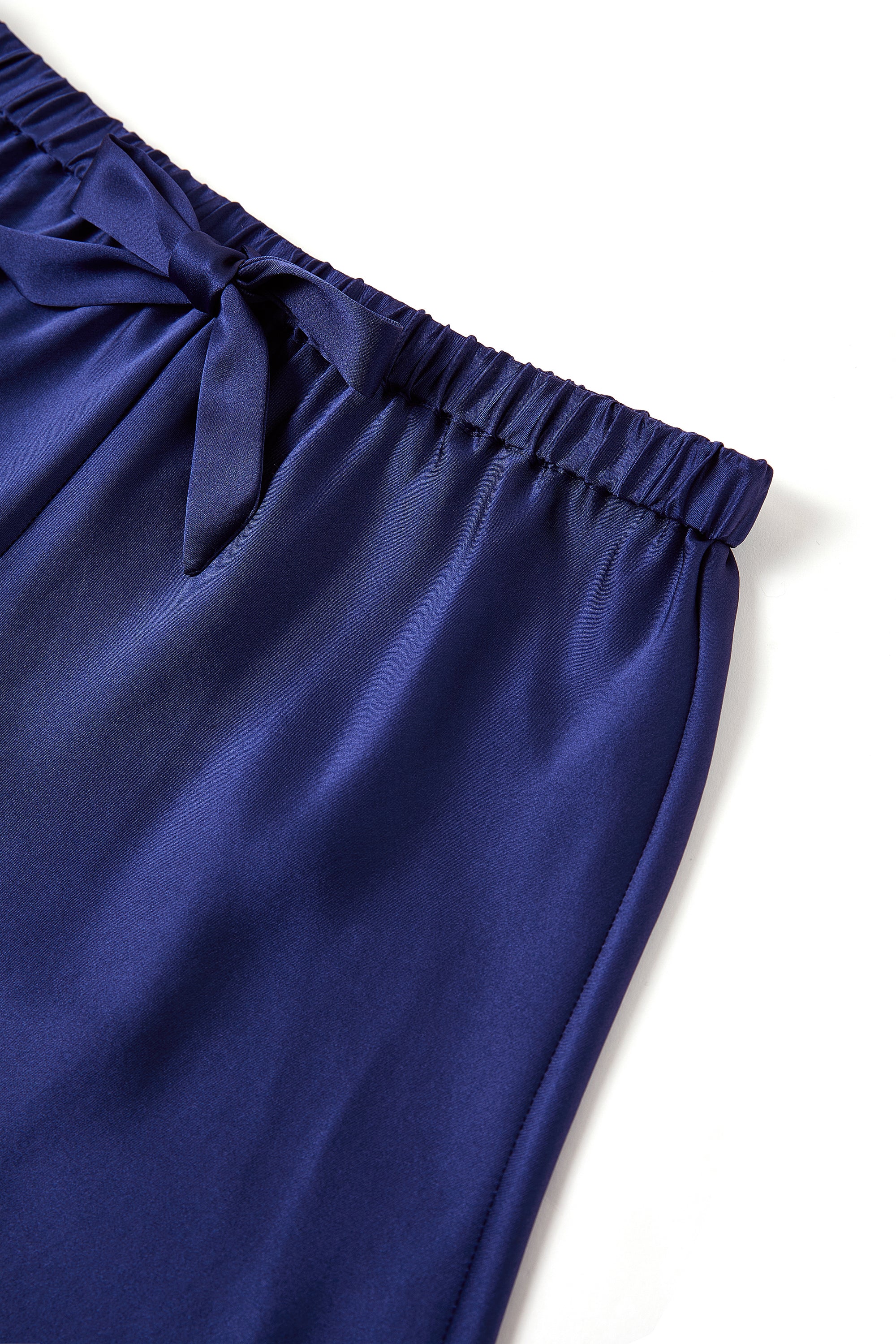 Midnight indigo Cami and Shorts Set In Mulberry Silk - Midnight Core