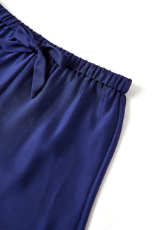 Midnight indigo Cami and Shorts Set In Mulberry Silk - Midnight Core