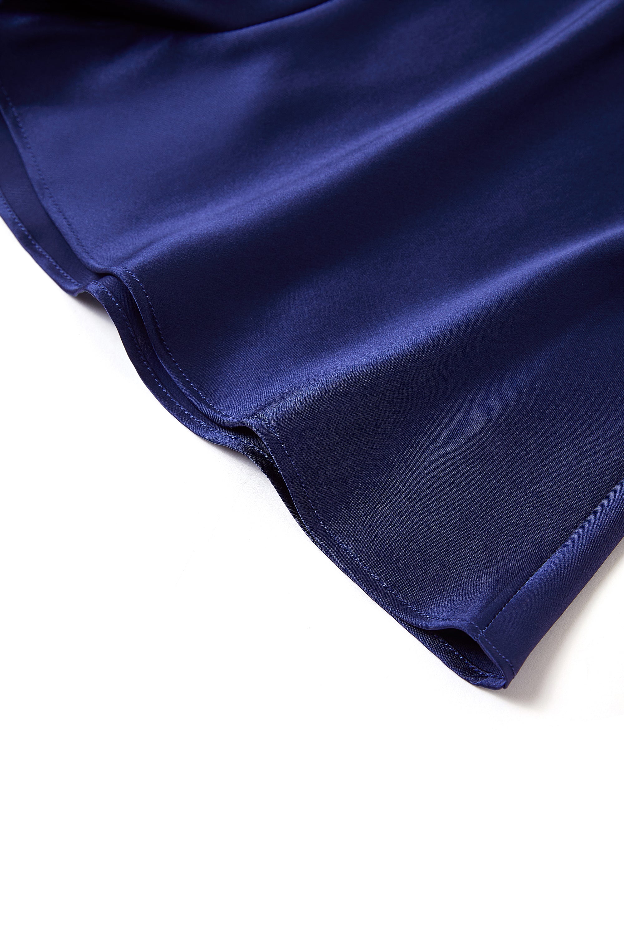 Midnight indigo Cami and Shorts Set In Mulberry Silk - Midnight Core