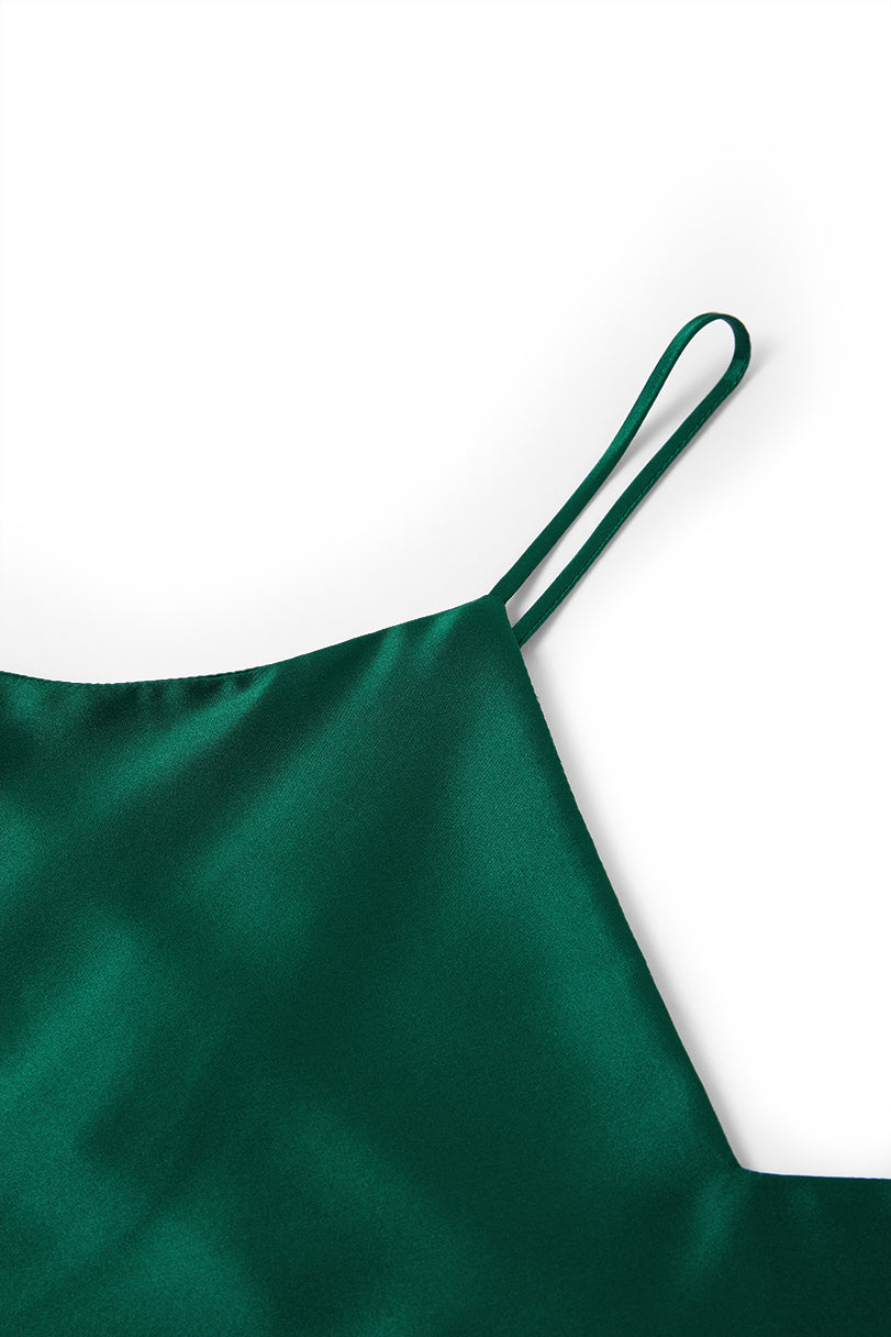 Viridian Lake Cami and Shorts Set In Mulberry Silk - Viridian Depth