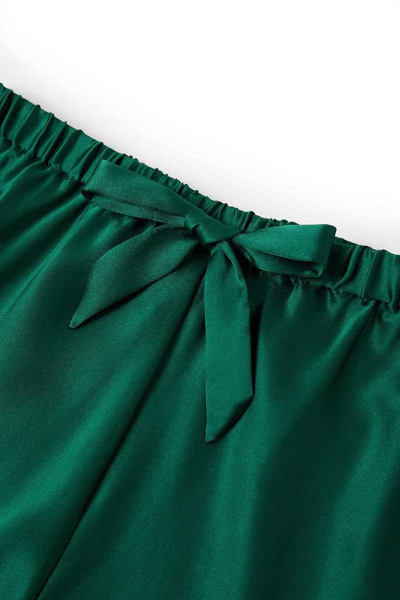 Viridian Lake Cami and Shorts Set In Mulberry Silk - Viridian Depth