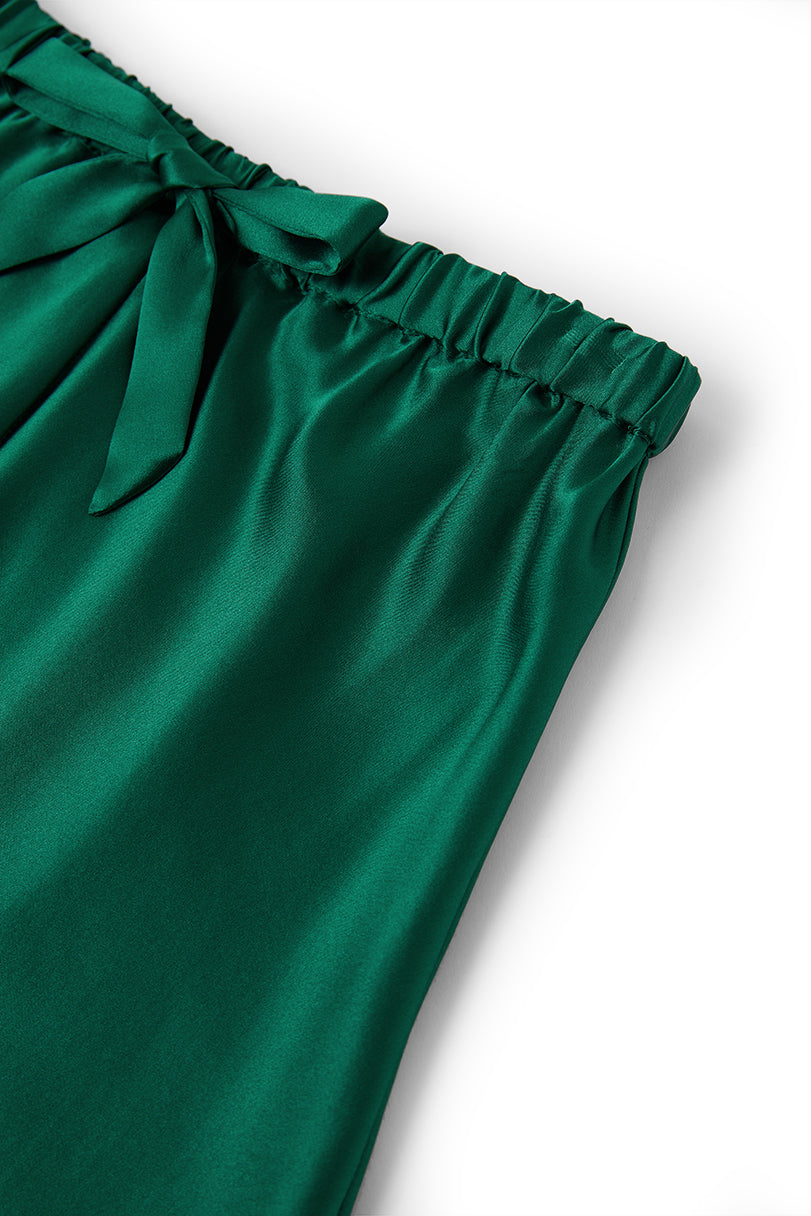 Viridian Lake Cami and Shorts Set In Mulberry Silk - Viridian Depth