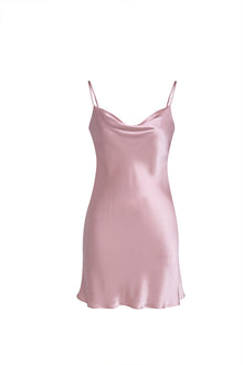 Blushing Skies Slip Dress In Mulberry Silk - Afterglow Rose