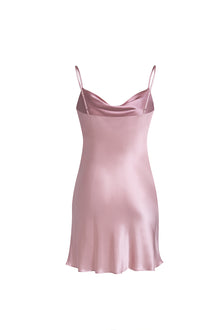 Blushing Skies Slip Dress In Mulberry Silk - Afterglow Rose