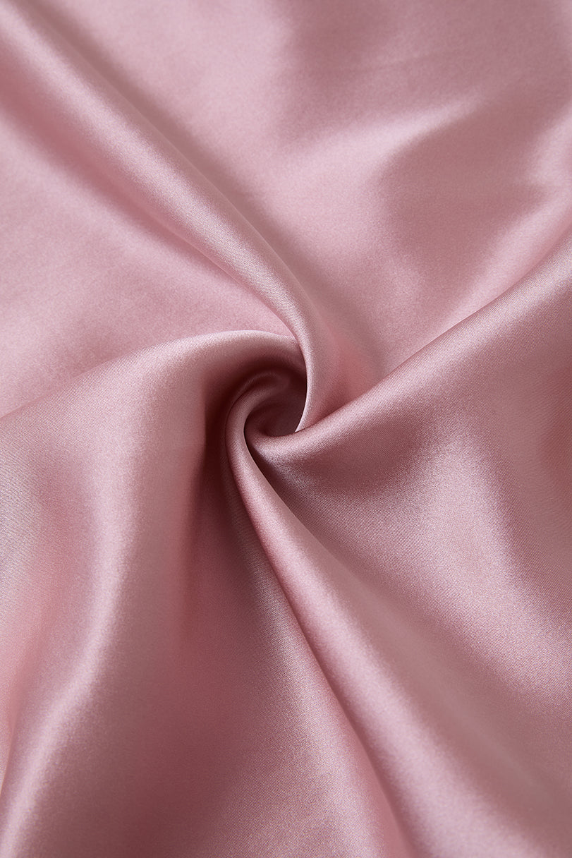 Blushing Skies Slip Dress In Mulberry Silk - Afterglow Rose