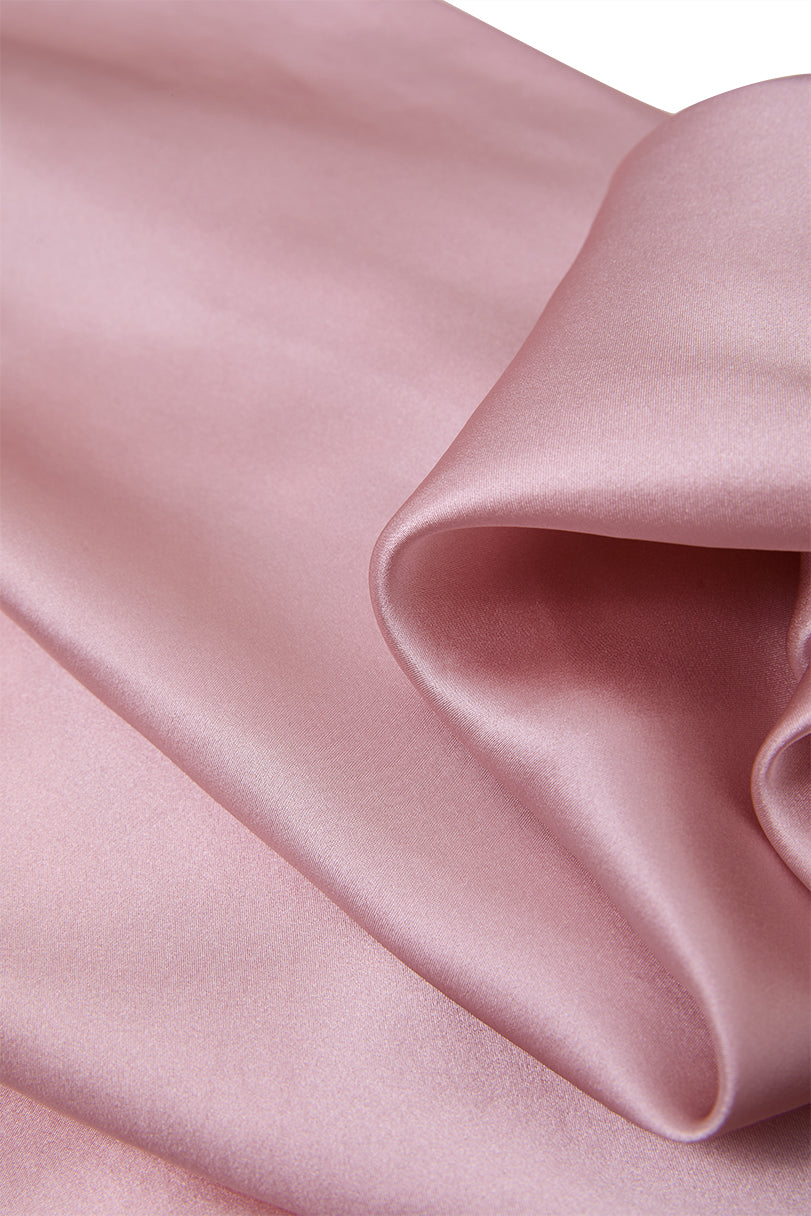 Blushing Skies Slip Dress In Mulberry Silk - Afterglow Rose
