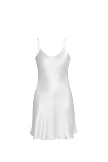 Lunar Glow Slip Dress In Mulberry Silk - Moonbeam