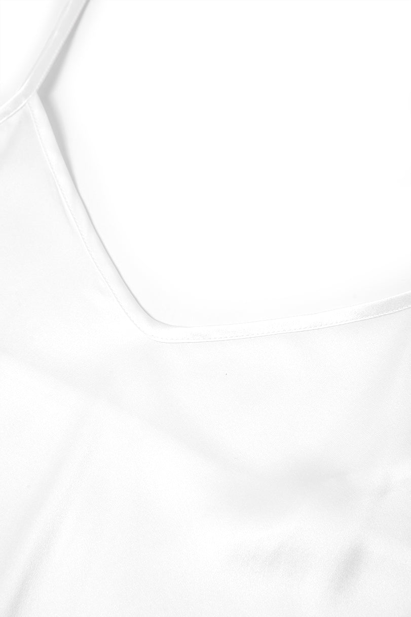 Lunar Glow Slip Dress In Mulberry Silk - Moonbeam