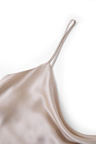 Wheat Shadows Slip Dress In Mulberry Silk - Champagne Breeze