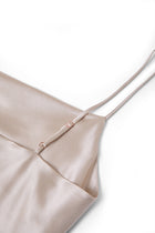 Wheat Shadows Slip Dress In Mulberry Silk - Champagne Breeze