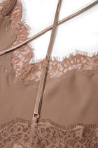 Wheat Shadows Slip Dress In Mulberry Silk - Latte Harvest