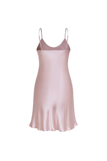 Blushing Skies Slip Dress In Mulberry Silk - Twilight Mauve
