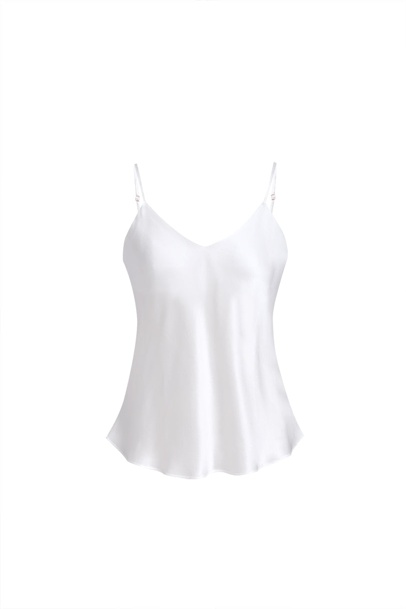 Lunar Glow Cami and Shorts Set In Mulberry Silk - Moonbeam