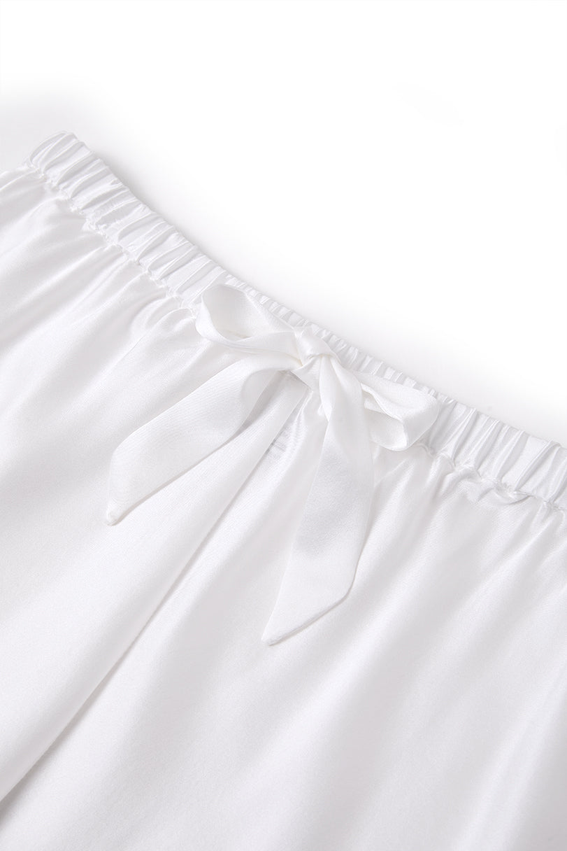 Lunar Glow Cami and Shorts Set In Mulberry Silk - Moonbeam