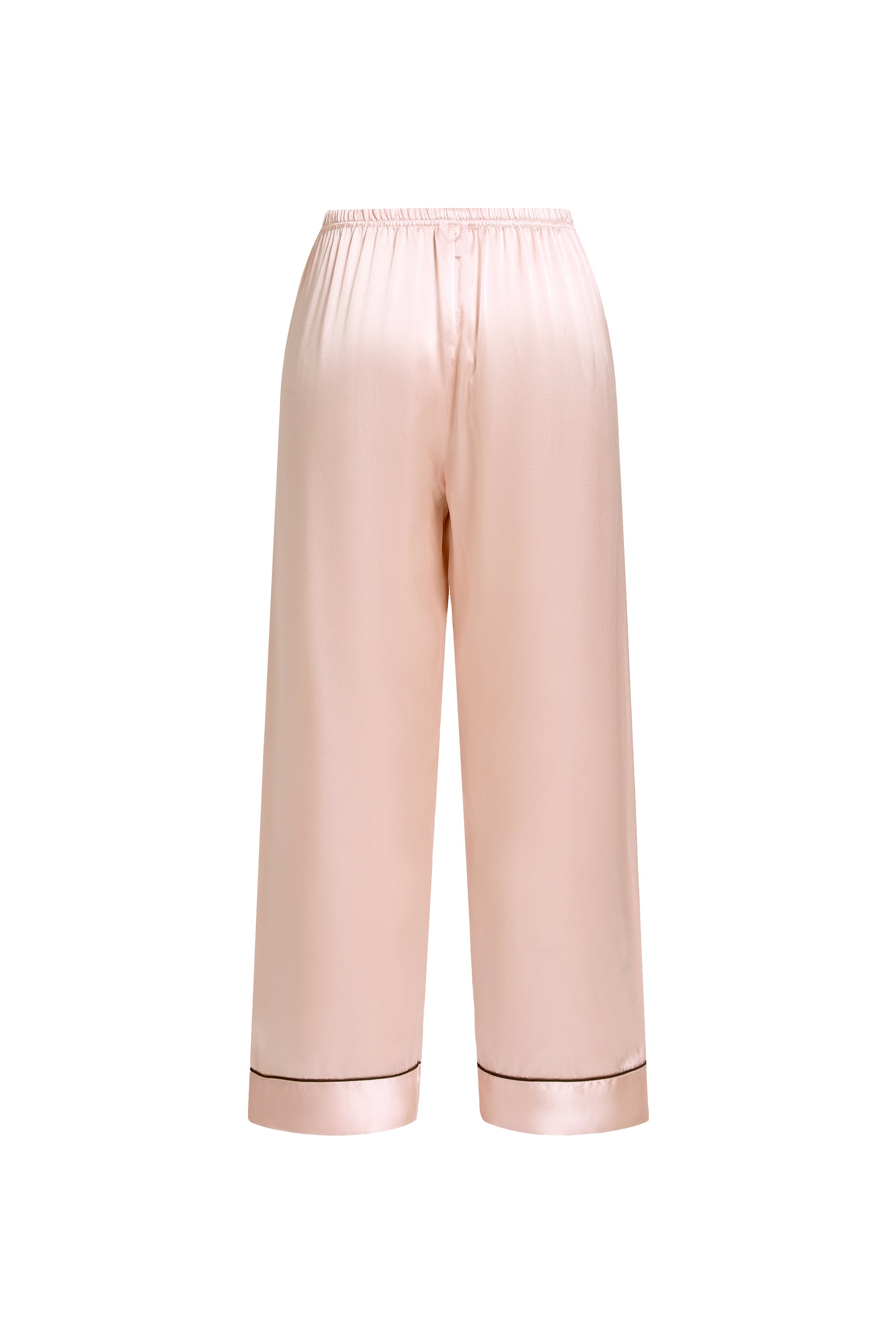 Blushing Skies Silk Pajama Set In Mulberry Silk - Peach Sorbet