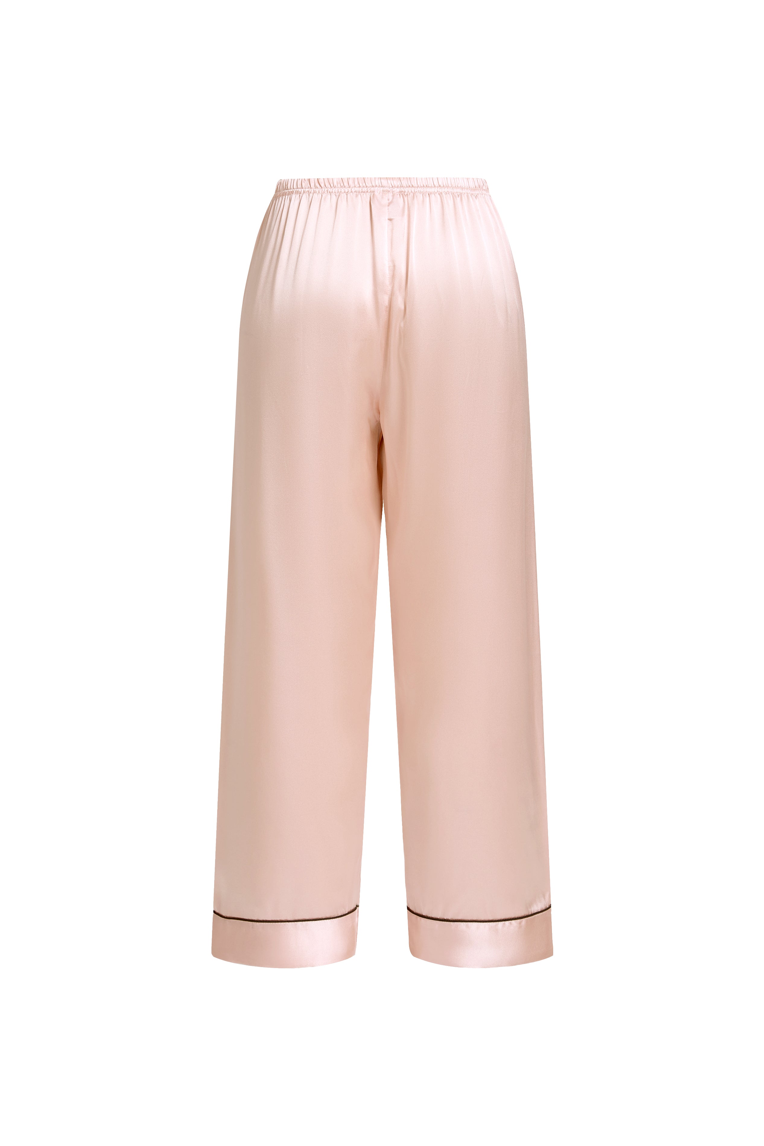 Blushing Skies Silk Pajama Set In Mulberry Silk - Peach Sorbet