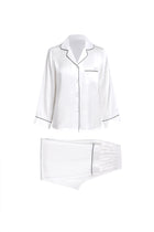 Lunar Glow Silk Pajama Set In Mulberry Silk - Moonbeam