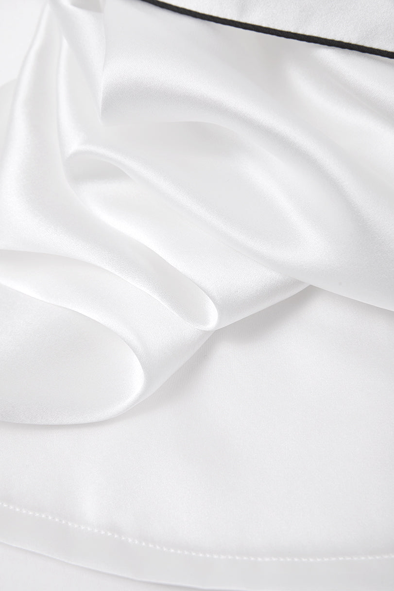 Lunar Glow Silk Pajama Set In Mulberry Silk - Moonbeam