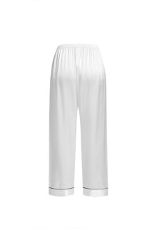 Lunar Glow Silk Pajama Set In Mulberry Silk - Moonbeam