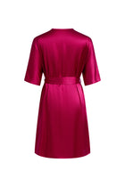 Crimson Maple Robe In Mulberry Silk - Mulled Wine