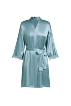 Viridian Lake Robe In Mulberry Silk - Twilight Sea