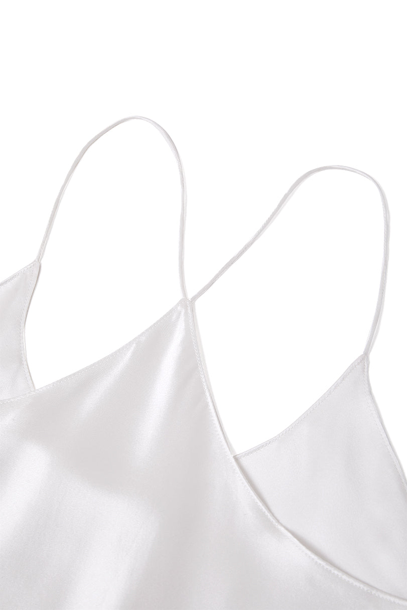 Lunar Glow Chemise and Robe Set In Mulberry Silk - Moonbeam