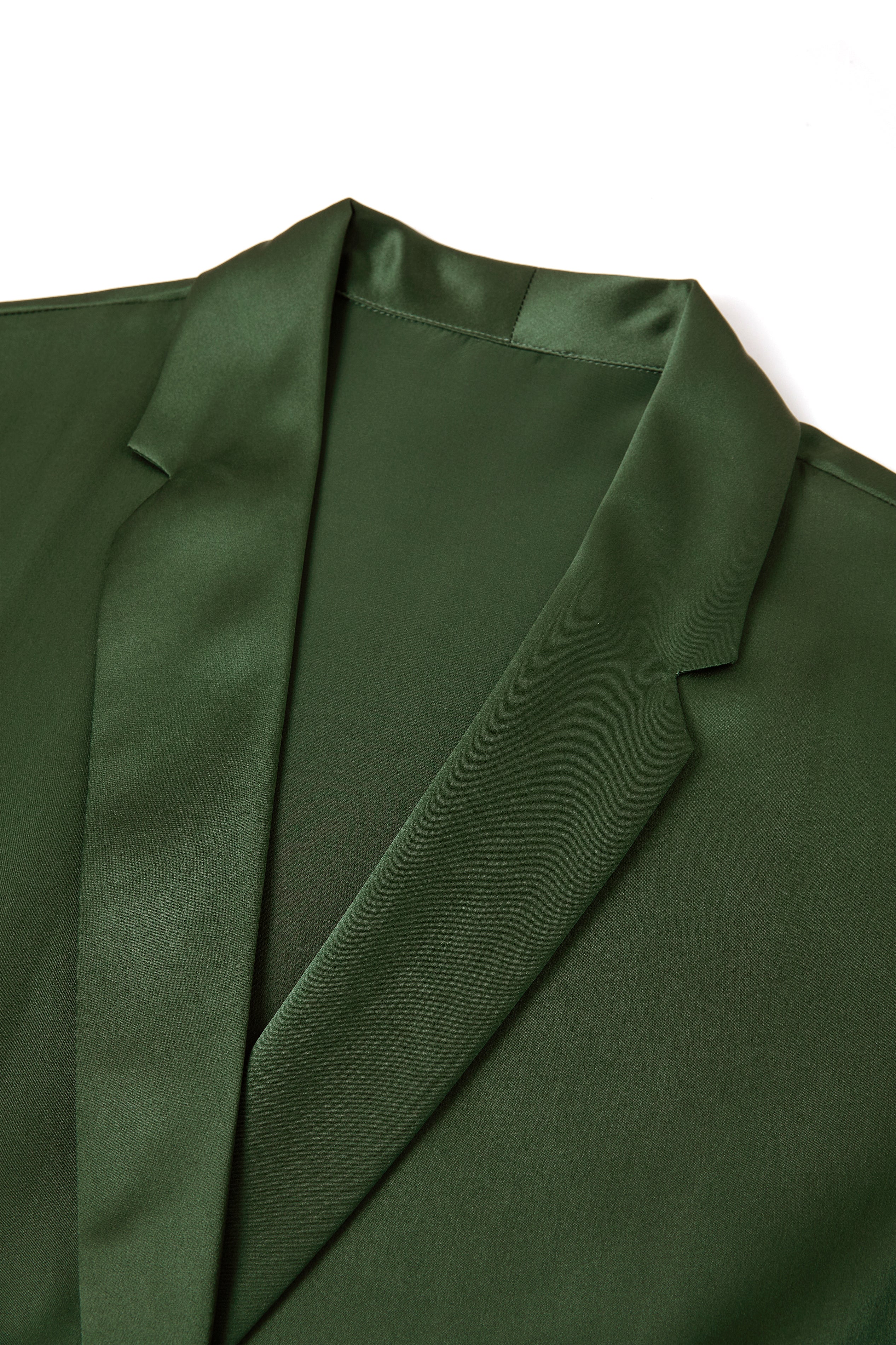 Viridian Lake Chemise and Robe Set In Mulberry Silk - Pine Shadow