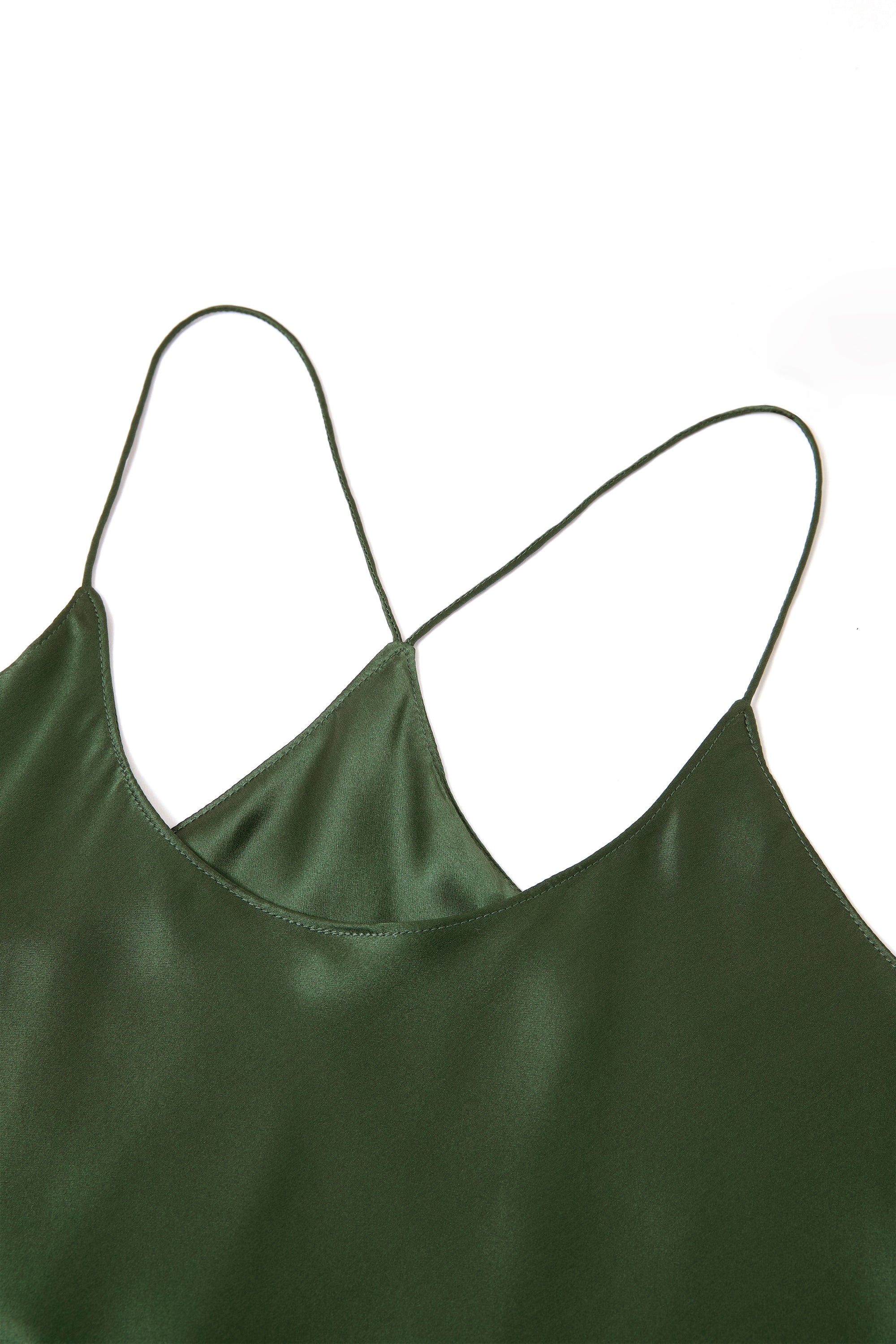 Viridian Lake Chemise and Robe Set In Mulberry Silk - Pine Shadow