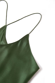 Viridian Lake Chemise and Robe Set In Mulberry Silk - Pine Shadow