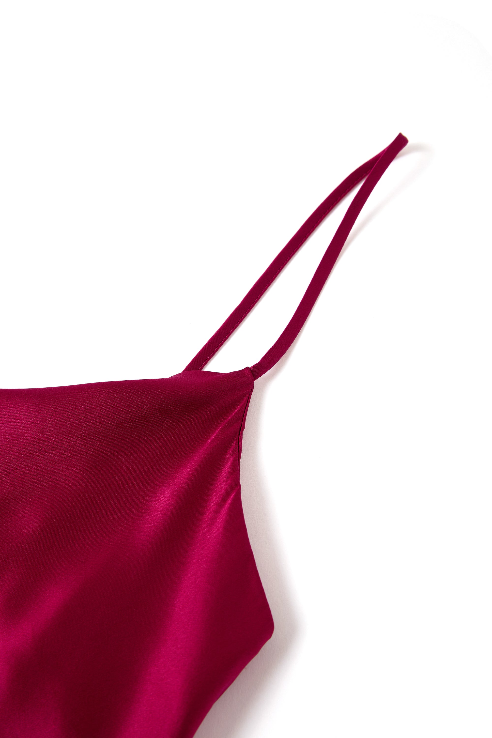 Crimson Maple Slip Dress In Mulberry Silk - Mulled Wine