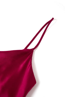 Crimson Maple Slip Dress In Mulberry Silk - Mulled Wine
