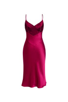 Crimson Maple Slip Dress In Mulberry Silk - Mulled Wine
