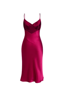 Crimson Maple Slip Dress In Mulberry Silk - Mulled Wine
