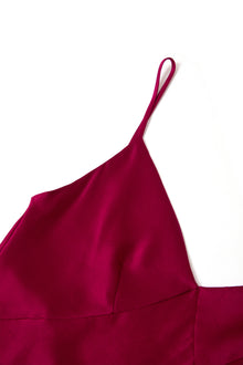 Crimson Maple Slip Dress In Mulberry Silk - Mulled Wine
