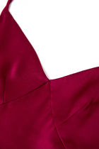 Crimson Maple Slip Dress In Mulberry Silk - Mulled Wine