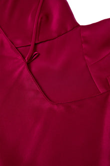 Crimson Maple Slip Dress In Mulberry Silk - Mulled Wine