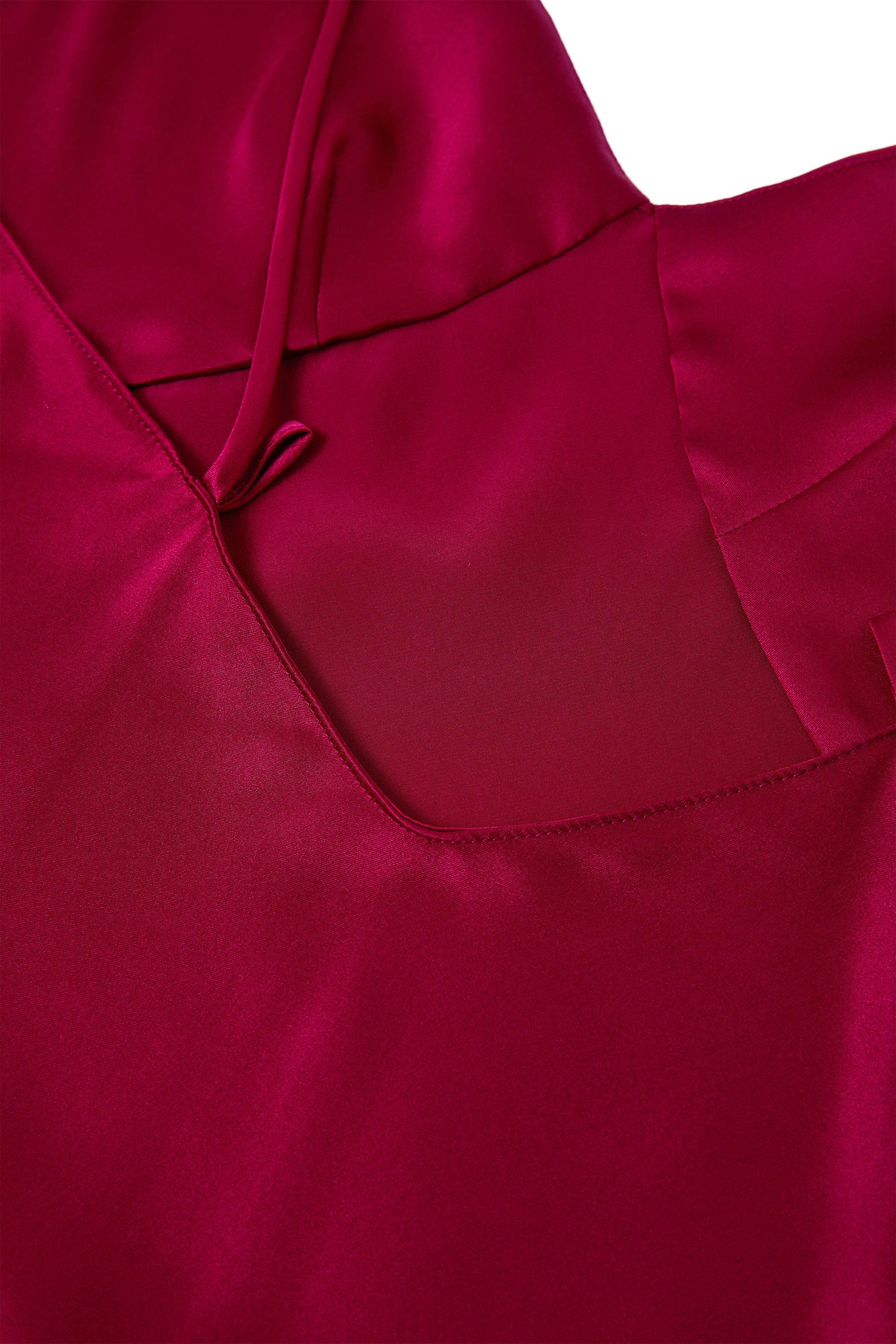 Crimson Maple Slip Dress In Mulberry Silk - Mulled Wine