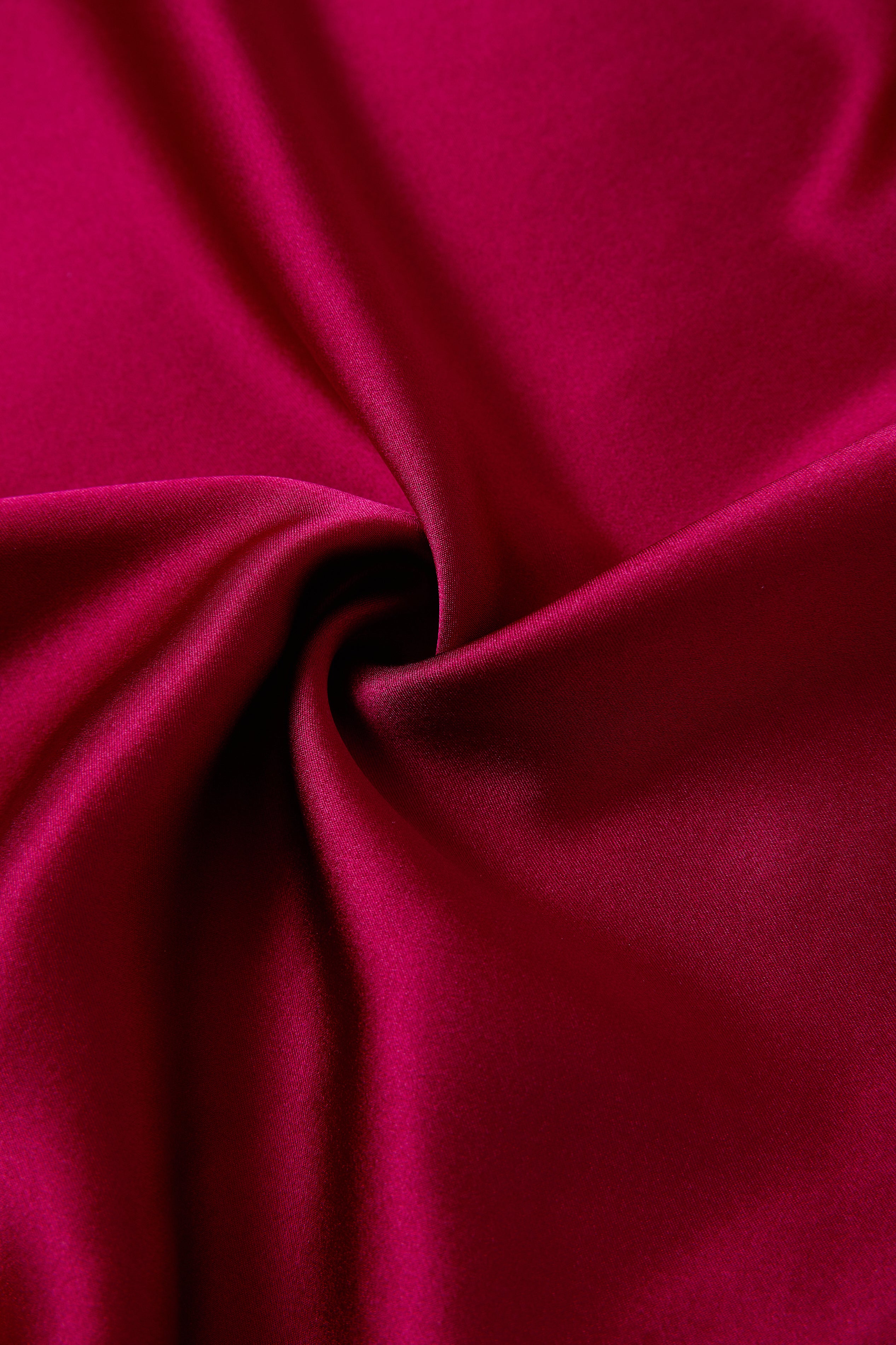Crimson Maple Slip Dress In Mulberry Silk - Mulled Wine