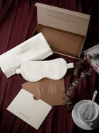 Lunar Glow Eye Mask In Mulberry Silk - Moonbeam