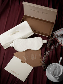 Lunar Glow Eye Mask In Mulberry Silk - Moonbeam