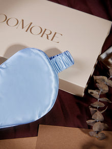 Midnight indigo Eye Mask In Mulberry Silk - Twilight Sea
