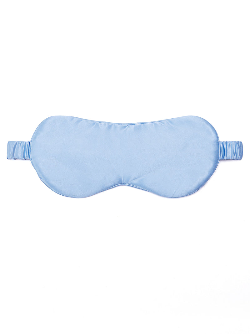 Midnight indigo Eye Mask In Mulberry Silk - Twilight Sea