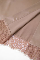 Wheat Shadows Robe In Mulberry Silk - Latte Harvest