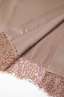 Wheat Shadows Robe In Mulberry Silk - Latte Harvest