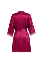 Crimson Maple Robe In Mulberry Silk - Mulled Wine