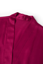 Crimson Maple Robe In Mulberry Silk - Mulled Wine