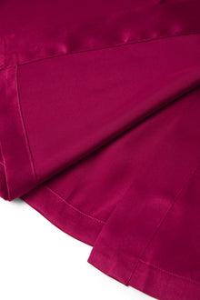 Crimson Maple Robe In Mulberry Silk - Mulled Wine