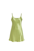 Viridian Lake Slip Dress In Mulberry Silk - Lichen Moss