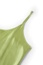 Viridian Lake Slip Dress In Mulberry Silk - Lichen Moss