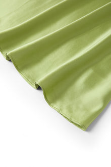 Viridian Lake Slip Dress In Mulberry Silk - Lichen Moss